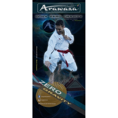 ARAWAZA Onyx ZERO GRAVITY Kumite Karate gi - 5 oz. - WKF