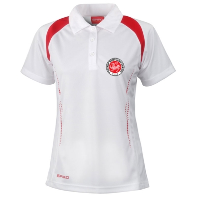 LSK Dame Polo - Hvid/rød - Logo og rygtryk