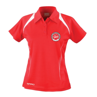 LSK Dame Polo- Rød/hvid - Logo og rygtryk