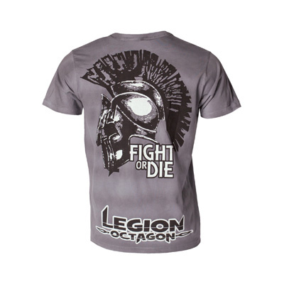 LEGION OCTAGON "Fight or Die" - Grå T-Shirt