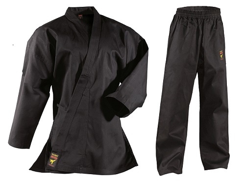DANRHO ASIA-SHIRO Karate gi (logofri) - sort - 9 oz.