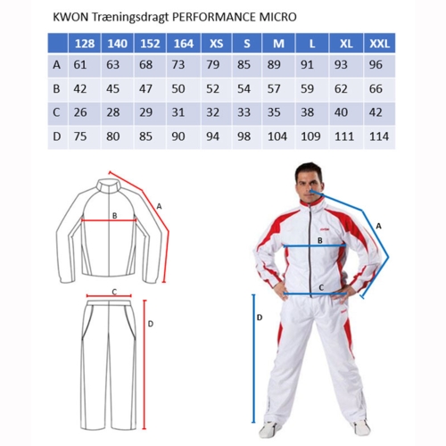 KWON Træningsdragt PERFORMANCE MICRO - Rød/sort