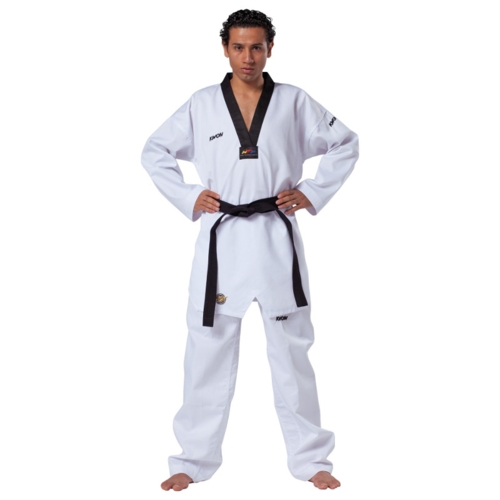 KWON VICTORY Taekwondo dobok - Black lapel - WT