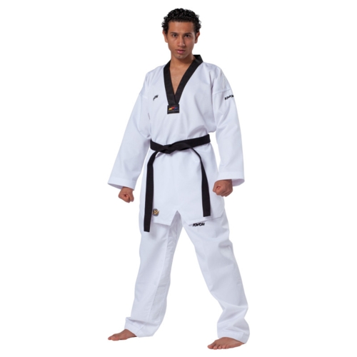 KWON VICTORY Taekwondo dobok - Black lapel - WT