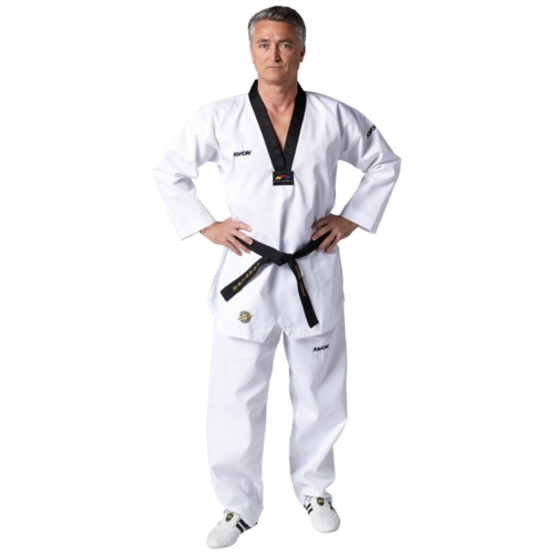 KWON VICTORY Taekwondo dobok - Black lapel - WT