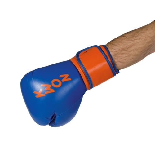 KWON SUPER CHAMP Kick-/Thaiboksehandske - Blå/orange - 10 oz. - WKU-godkendt