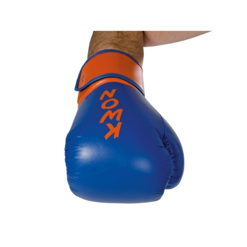 KWON SUPER CHAMP Kick-/Thaiboksehandske - Blå/orange - 10 oz. - WKU-godkendt