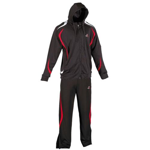 DANRHO Træningsdragt LIFE COLLECTION med hætte - Sort/rød/hvid