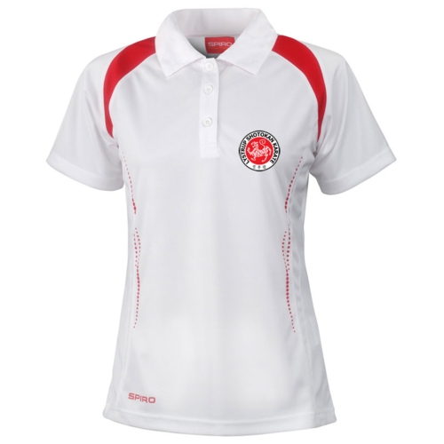 LSK Dame Polo - Hvid/rød - Logo og rygtryk