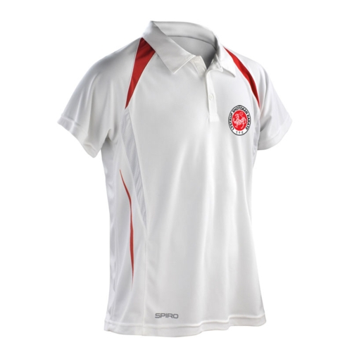 LSK Herre Polo - Rød/hvid - Logo og rygtryk