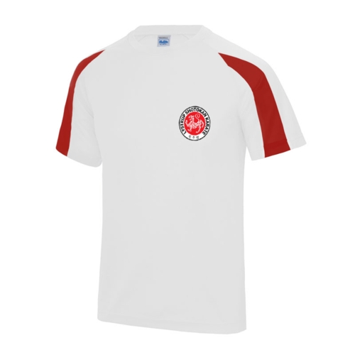 LSK Børne T-shirt Hvid med rød - Logo og rygtryk