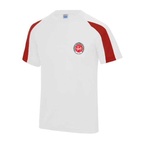 LSK Voksen T-shirt - Hvid med rød - Logo og rygtryk