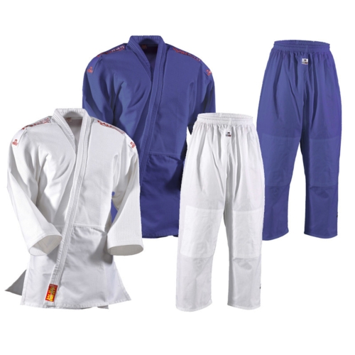 DANRHO YAMANASHI Judo Gi med skulderstriber - 420g - Hvid