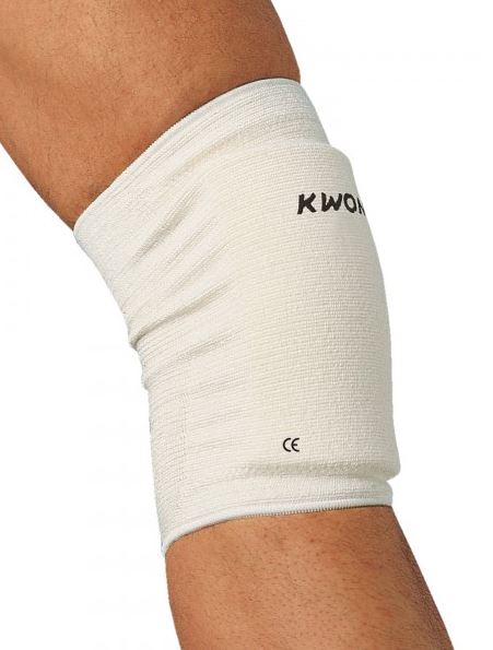 Elastik Knæbeskytter i stof - Hvid