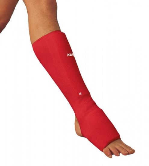 Elastisk Skinneben/Fod beskytter - Sort/blå/rød