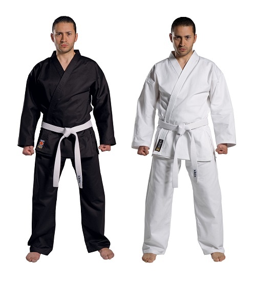 KWON TRADITIONEL Karate gi - Sort - 8 oz.