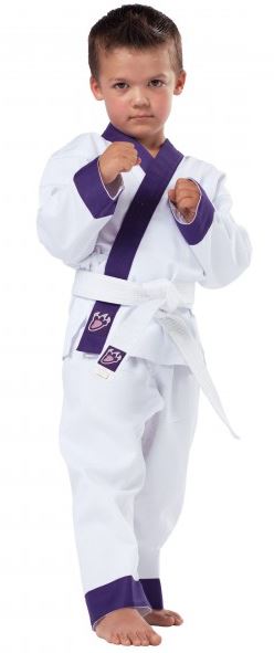 Børne gi / dobok Hvid/Violet