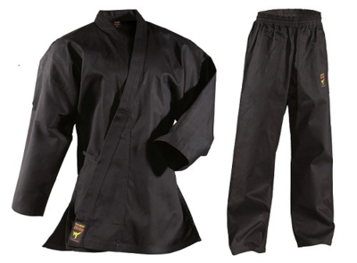 DANRHO ASIA-SHIRO Karate gi (logofri) - sort - 9 oz.