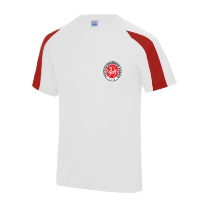 LSK Børne T-shirt Hvid med rød - Logo og rygtryk