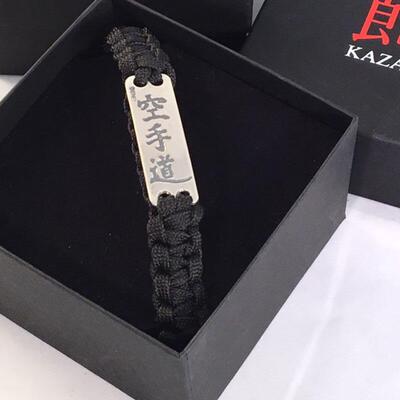 KAZARI Kampsportsarmbånd i ægte sølv - KARATE-DO