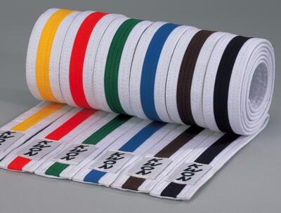 Monbælte 4 cm - Hvid med farvet streg