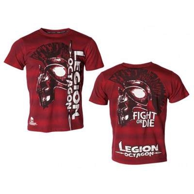 LEGION OCTAGON "Fight or Die" - Rød T-Shirt